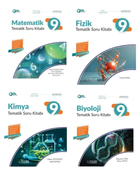 PALME YAYINEVİ 9.SINIF JOKER MATEMATİK - FİZİK - KİMYA - BİYOLOJİ TEMATİK SORU BANKASI ürün görseli 1