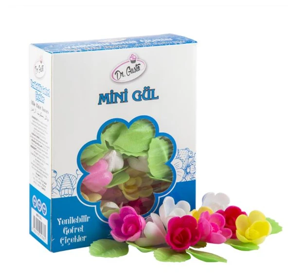 Dr.Gusto Yenilebilir Renkli Mini Gül ürün görseli