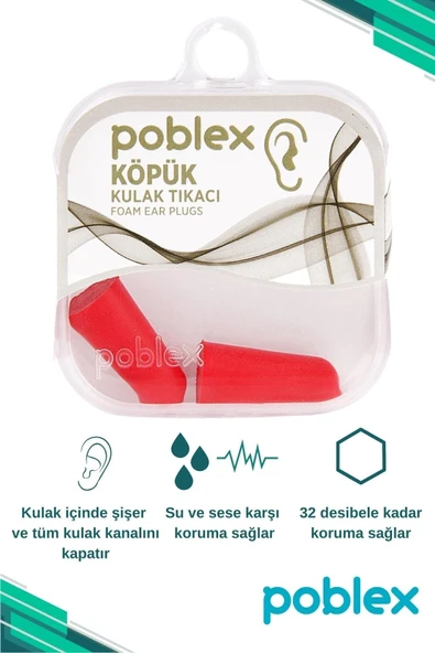 POBLEX KÖPÜK KULAK TIKACI ürün görseli 1