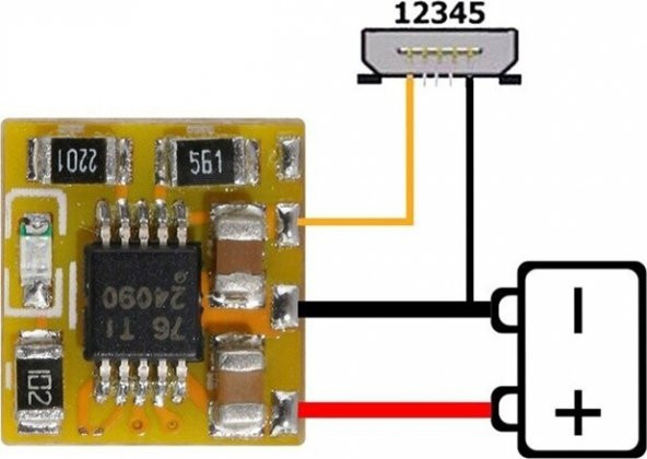 Mini Şarj Devresi Tüm Telefon ve Tabletler İçin Şarj Modül - 2