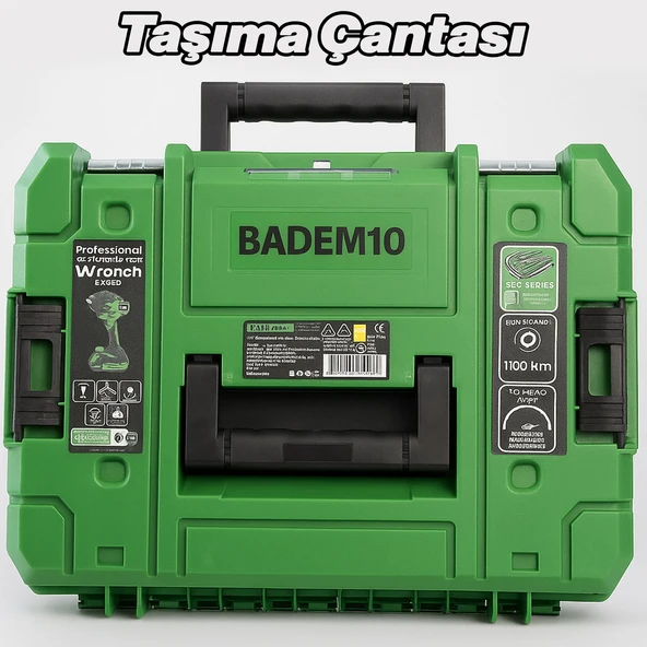 Profesyonel Akülü Somun Sıkma Makinesi 1300 NM 21V 4.0Ah Yüksek Tork Güçlü Darbeli - Resim 3