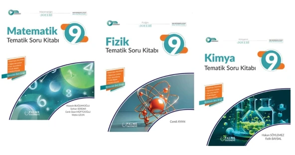 PALME YAYINEVİ 9.SINIF JOKER MATEMATİK - FİZİK - KİMYA  TEMATİK SORU BANKASI ürün görseli 1