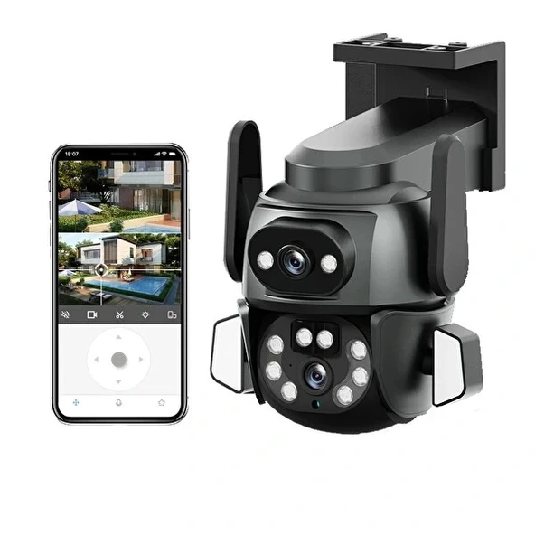 3MP + 3MP Wi-Fi IP TF Kart Girişli Optik Zoom Kamera - Resim 3