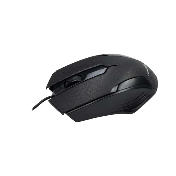 Siyah Mat Desenli USB Kablolu 3D Optik Mouse ürün görseli 1