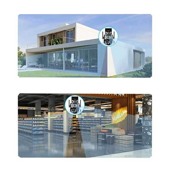 3MP + 3MP Wi-Fi IP TF Kart Girişli Optik Zoom Kamera - Resim 2