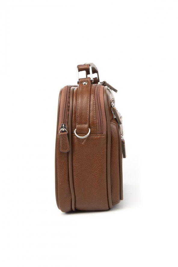 Hakiki Deri Erkek Omuz Askılı El Çantası Büyük Boy - 3