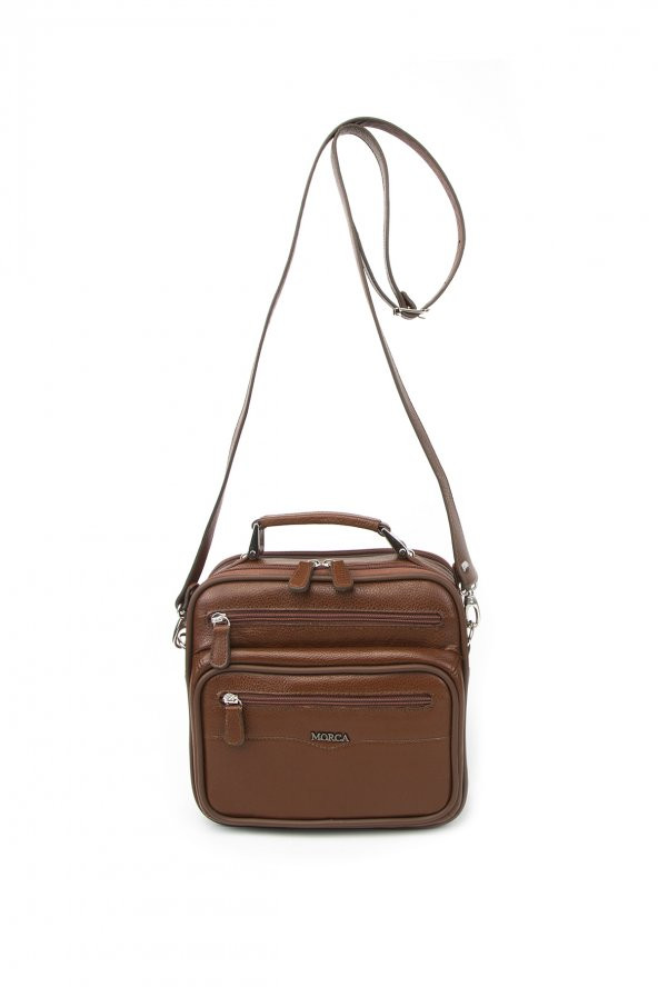 Hakiki Deri Erkek Omuz Askılı El Çantası Büyük Boy - 5