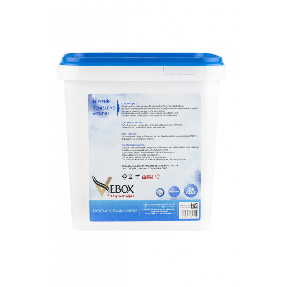 VEBOX Daily Use Wipes Günlük Kullanım Mendilleri Kova 250 ADET - 2