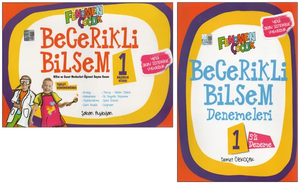 Fenomen 1.Sınıf Becerikli Bilsem 5'li Deneme+Hazırlık Kitabı - Resim 2