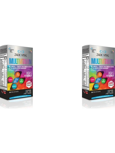 Zade Vital Multivitamin 30 Kapsül 2'li ürün görseli 1