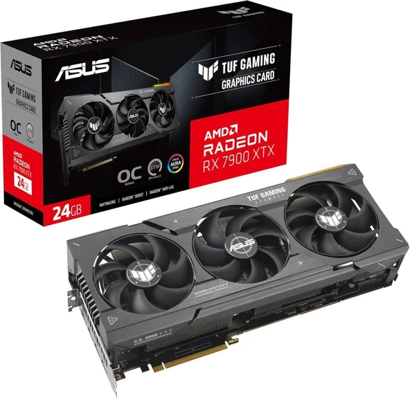 Asus RX 7900 XTX Tuf Gaming OC Edition TUF-RX7900XTX-O24G-GAMING 384 Bit GDDR6 24 GB Ekran Kartı Outlet ürün görseli 1