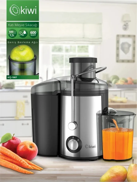 Kiwi KCJ-1807 600 W Katı Meyve Sıkacağı ürün görseli 1