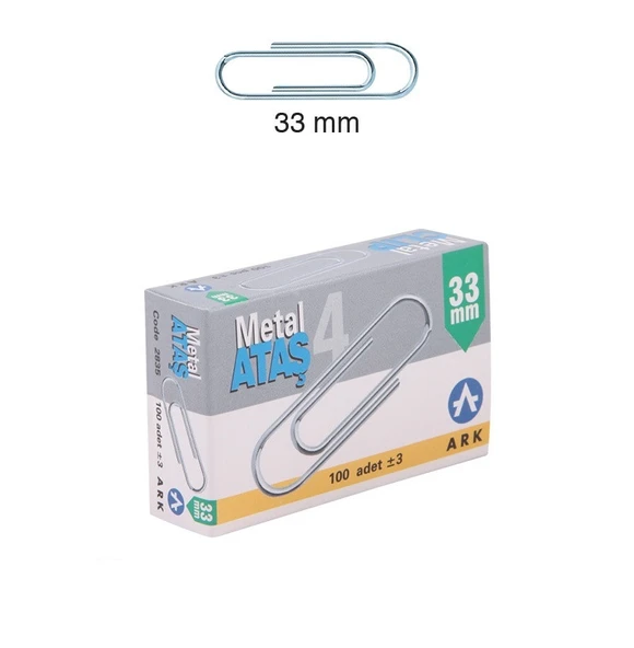 33 mm Metal Ataş 100'lü Paket  4 Adet ürün görseli 1