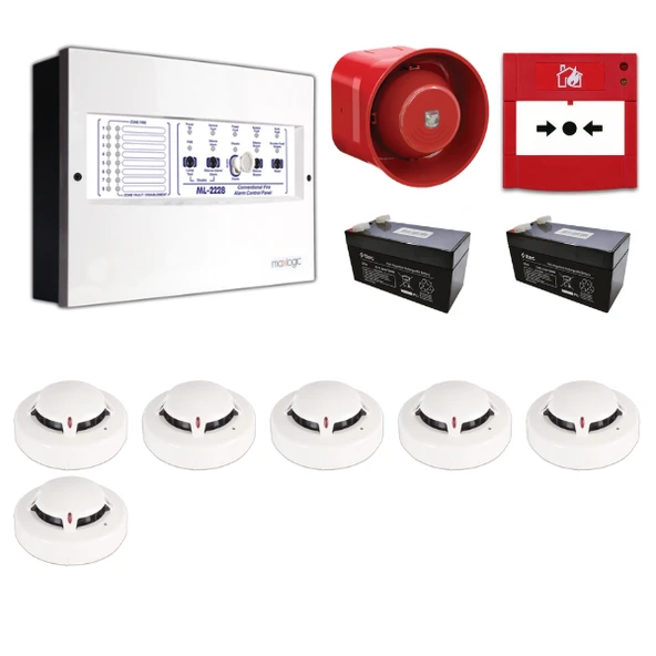 Mavigard Maxlogic 6’lı Konvansiyonel Yangın Alarm Seti ürün görseli 1