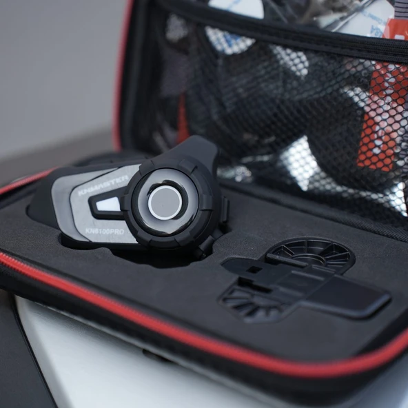 Knmaster KN6100 PRO Motosiklet Kask İnterkom Bluetooth Intercom Kulaklık Seti - Resim 4