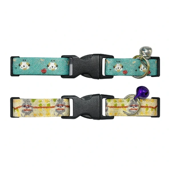 Desenli Zilli Kedi Tasması - Resim 4