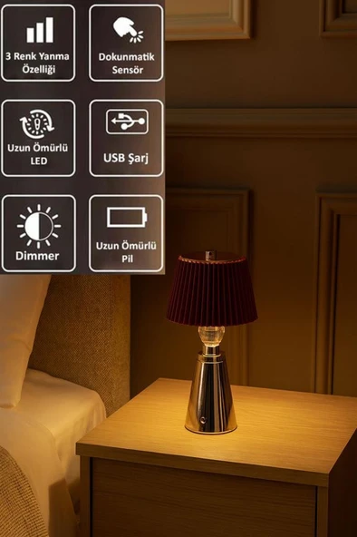 Eray Aydınlatma TL283 Eskitme Dokunmatik Led Masa Lambası ürün görseli 1