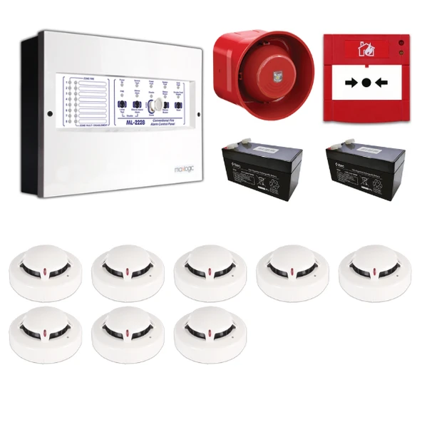 Mavigard Maxlogic 8’li Konvansiyonel Yangın Alarm Seti ürün görseli 1
