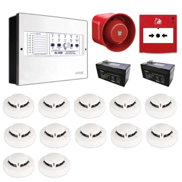 Mavigard Maxlogic 12’li Konvansiyonel Yangın Alarm Seti ürün görseli 1