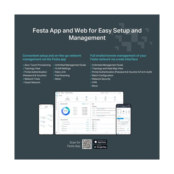 TP-Link Festa F41 300 Mbps Tavan Tipi Access Point - Resim 10