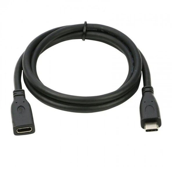 Type c dişi erkek uzatma kablosu usb c 3.1 uzatma kablosu 1m - Resim 2
