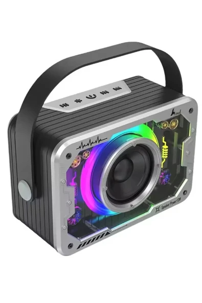 Vtn-82 Taşınabilir Kablosuz Işıklı Bluetooth Hoparlör Ses Değiştirme Özellikli - Resim 3