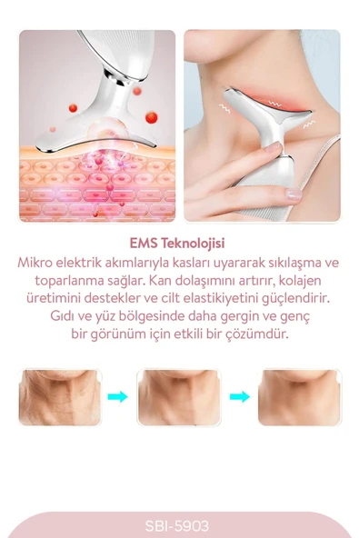 Sinbo SBI-5903 RF Yüz & Boyun | Cilt Sıkılaştırıcı Anti-Aging Cihaz - Resim 5