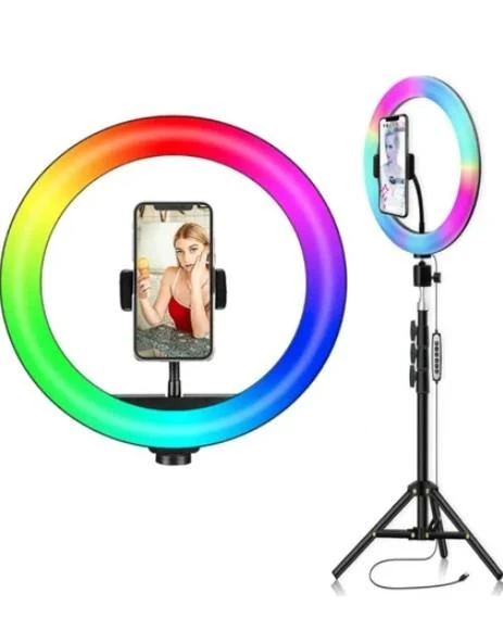 18 İnç Profesyonel RGB Ring Light Seti (Halka Işık ve Tripod) ürün görseli 1