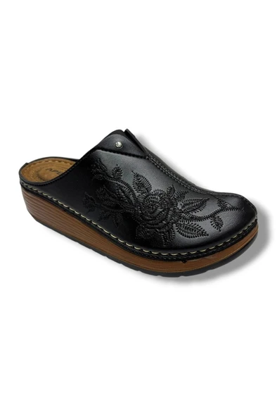 Apella Safir 797-26 Gül İşlemeli Anatomik Sabo Kadın Terlik ürün görseli 1