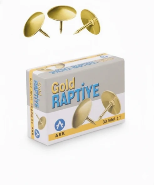 Gold Renk Raptiye 30'lu  4 Adet ürün görseli 1