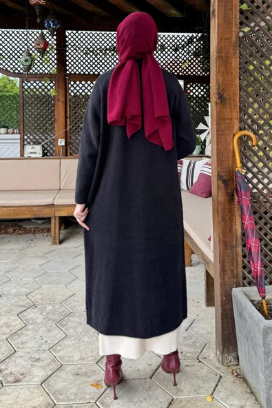 Yakut Angora Triko Kap Siyah - Resim 7