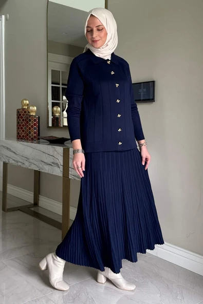 Yonca Triko Takım Lacivert - Resim 6