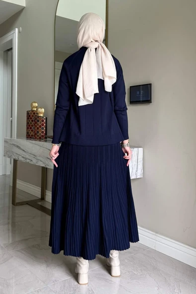 Yonca Triko Takım Lacivert - Resim 4