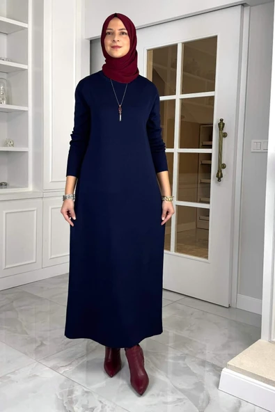 Öykü Çelik Örme Triko Elbise Lacivert ürün görseli 1