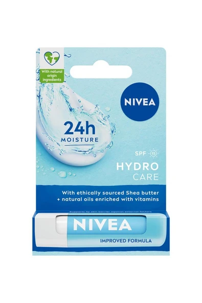 Nivea Bakım Yapan Dudak Bakım Kremi Hydro Care SPF15 4,8 gr ürün görseli 1