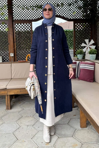 Yakut Angora Triko Kap Lacivert ürün görseli 1