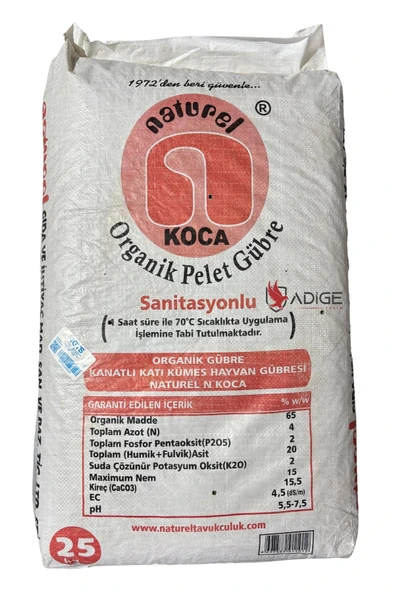 Naturel Sanitasyonlu Organik Pelet Tavuk Gübresi 25 Kg - Resim 3
