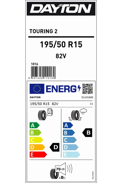 Dayton 195/50R15 82V TOURING 2 OTO YAZ LASTİĞİ (ÜRETİM YILI:2025) - Resim 4