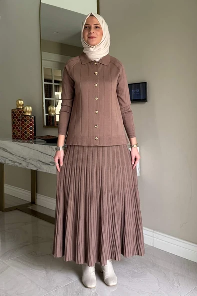 Yonca Triko Takım Sütlü Kahve ürün görseli 1