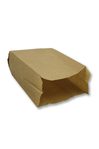 Orta Boy Kraft-Şamua Çizgili Kese Kağıdı, Hediye Paketi 12x29cm Düz Renk ürün görseli 1