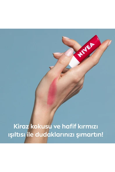 Nivea Bakım Yapan Dudak Bakım Kremi Cherry 4,8 gr - Resim 4