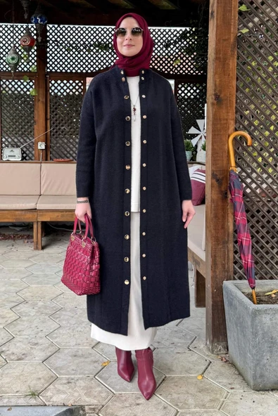 Yakut Angora Triko Kap Siyah ürün görseli 1