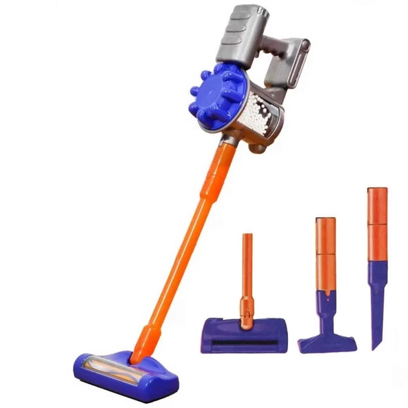 Vacuum Cleaner Pilli Kablosuz Oyuncak Dikey Elektrik Süpürgesi - Resim 3
