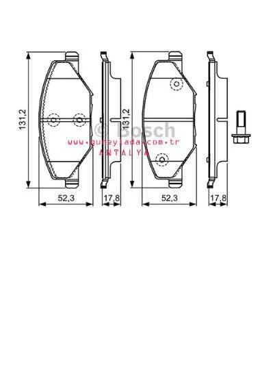 FREN BALATASI TAKIM ÖN [Skoda Fabia 09-15,Rapid 12-16] ürün görseli 1