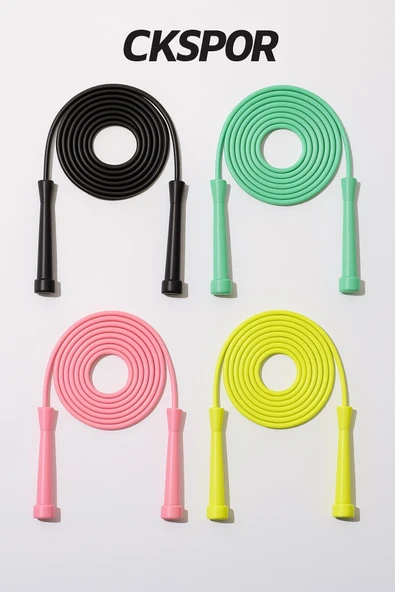 CKSpor Atlama İpi – Fitness, 2.8m Vücut Şekillendirme ve Aerobik Kondisyon Spor Aleti Karışık Renk - Resim 2