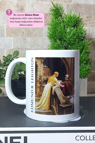 Edmund B. Leighton - Tarihi Sanat God Speed Baskılı Porselen Kupa Bardak ürün görseli 1
