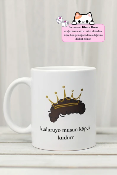 Prens Replik Baskılı Kupa Bardak - kuduruyo musun köpek kudurr - Resim 2