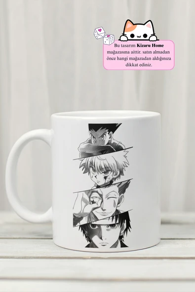 Hunter x Hunter- Anime Tasarım Baskılı Porselen Kupa Bardak ürün görseli 1
