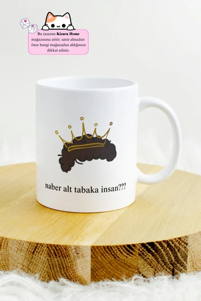 Prens Replik Baskılı Kupa Bardak - naber alt tabaka insan??? ürün görseli 1