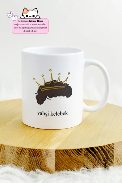 Prens Replik Baskılı Kupa Bardak - Vahşi Kelebek ürün görseli 1